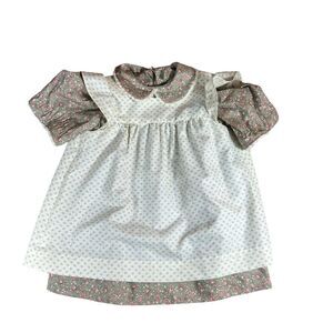 Vintage 1970’s 1980’s handmade Two piece collared floral dress